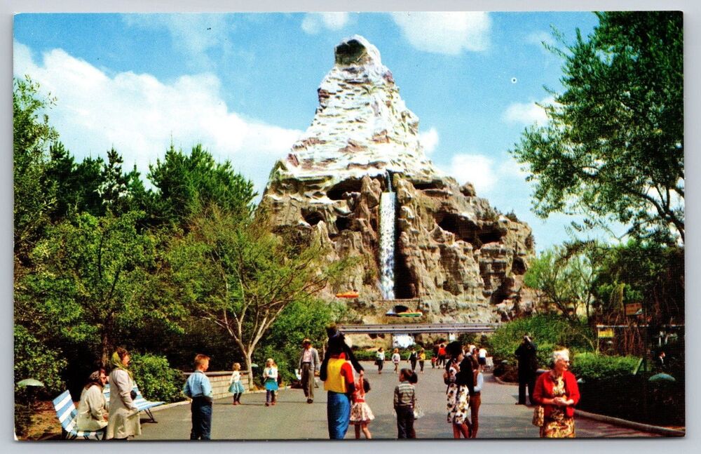Postcard CA Anaheim Disneyland Matterhorn Mountain Bobsleds Unposted c1960s VTG